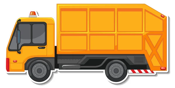 Sticker Ontwerp Met Zijaanzicht Van Dumper Geïsoleerde Illustratie — Stockvector