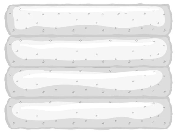 Folded Towels Isolated White Background Illustration — Stock Vector