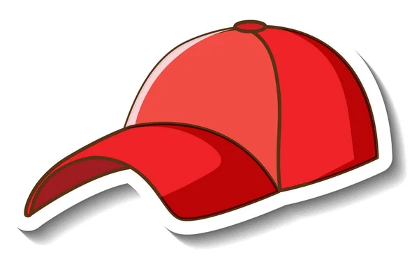 Een Sticker Sjabloon Met Een Rode Dop Geïsoleerde Illustratie — Stockvector