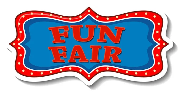 ปแบบสต กเกอร แบนเนอร Funfair — ภาพเวกเตอร์สต็อก