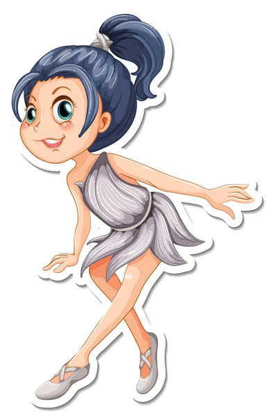 Pequeno Anjo Desenho Animado Personagem Adesivo Ilustração —  Vetores de Stock