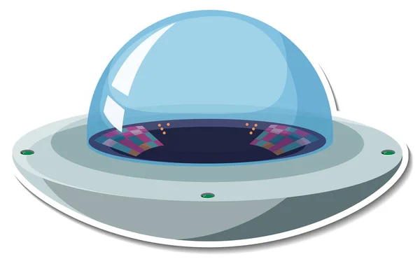 Matrica Sablon Azonosítatlan Repülő Tárgy Ufo Izolált Illusztráció — Stock Vector