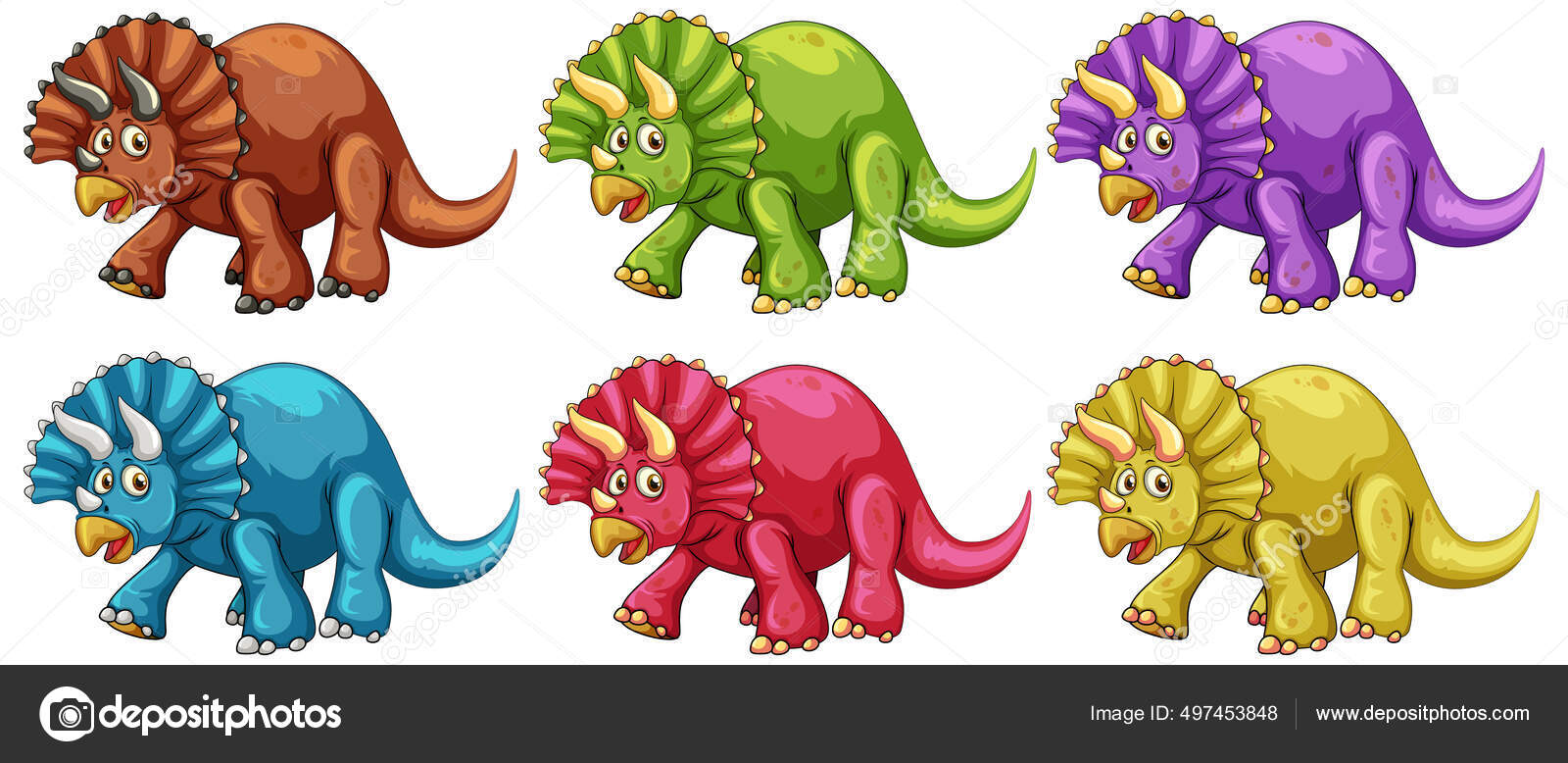 Desenhos Animados Clip Ilustração Arte Dinossauro Triceratops