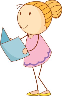 Çizgi film karakteri taşıyan bir çocuk çizimleri izole etmiş.