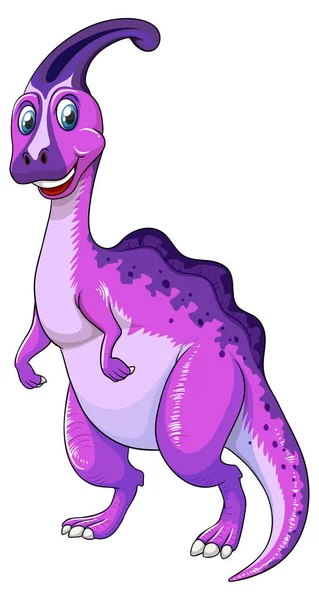 Ein Parasaurus Dinosaurier Zeichentrickfigur Illustration — Stockvektor