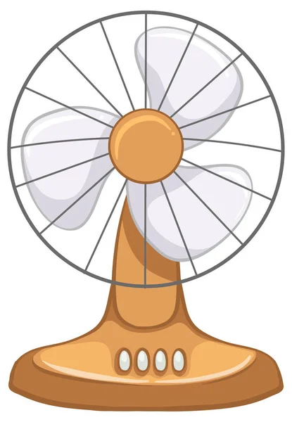 Винтажный Электрический Вентилятор Белом Фоне — стоковый вектор