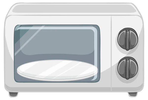 Microwave Oven Isolated White Background Illustration — Stock Vector