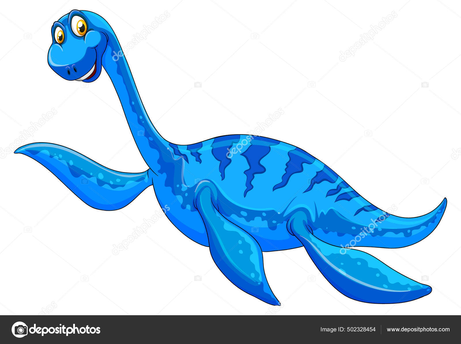Dinossauros Marinhos Desenho Realista Ilustração Para Enciclopédia