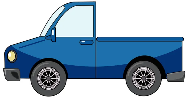 Recoger Coche Azul Estilo Dibujos Animados Aislado Sobre Fondo Blanco — Vector de stock