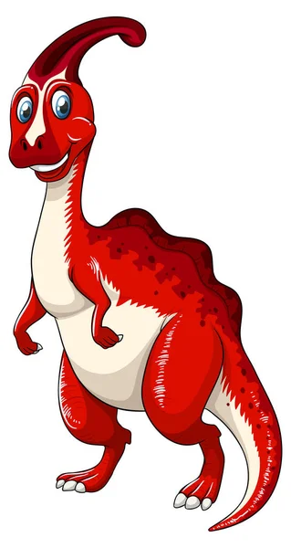 Una Ilustración Del Personaje Dibujos Animados Dinosaurios Parasaurus — Archivo Imágenes Vectoriales