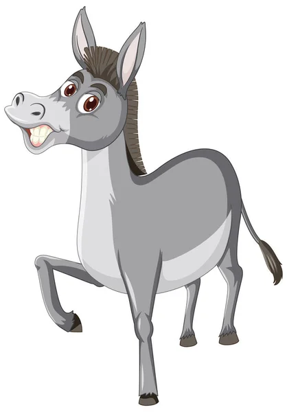 Burro Animal Dibujo Animado Personaje Ilustración — Archivo Imágenes Vectoriales