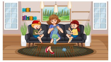 Elektronik cihaz örneklemesi ile evden öğrenen çocuklar