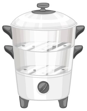 Gıda buharı beyaz arkaplanda izole edildi