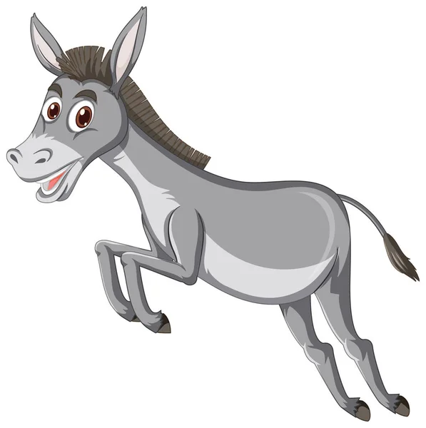 Burro Animal Dibujo Animado Personaje Ilustración — Vector de stock