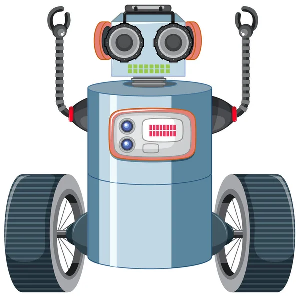 Vintage Robot Játék Fehér Háttér Illusztráció — Stock Vector