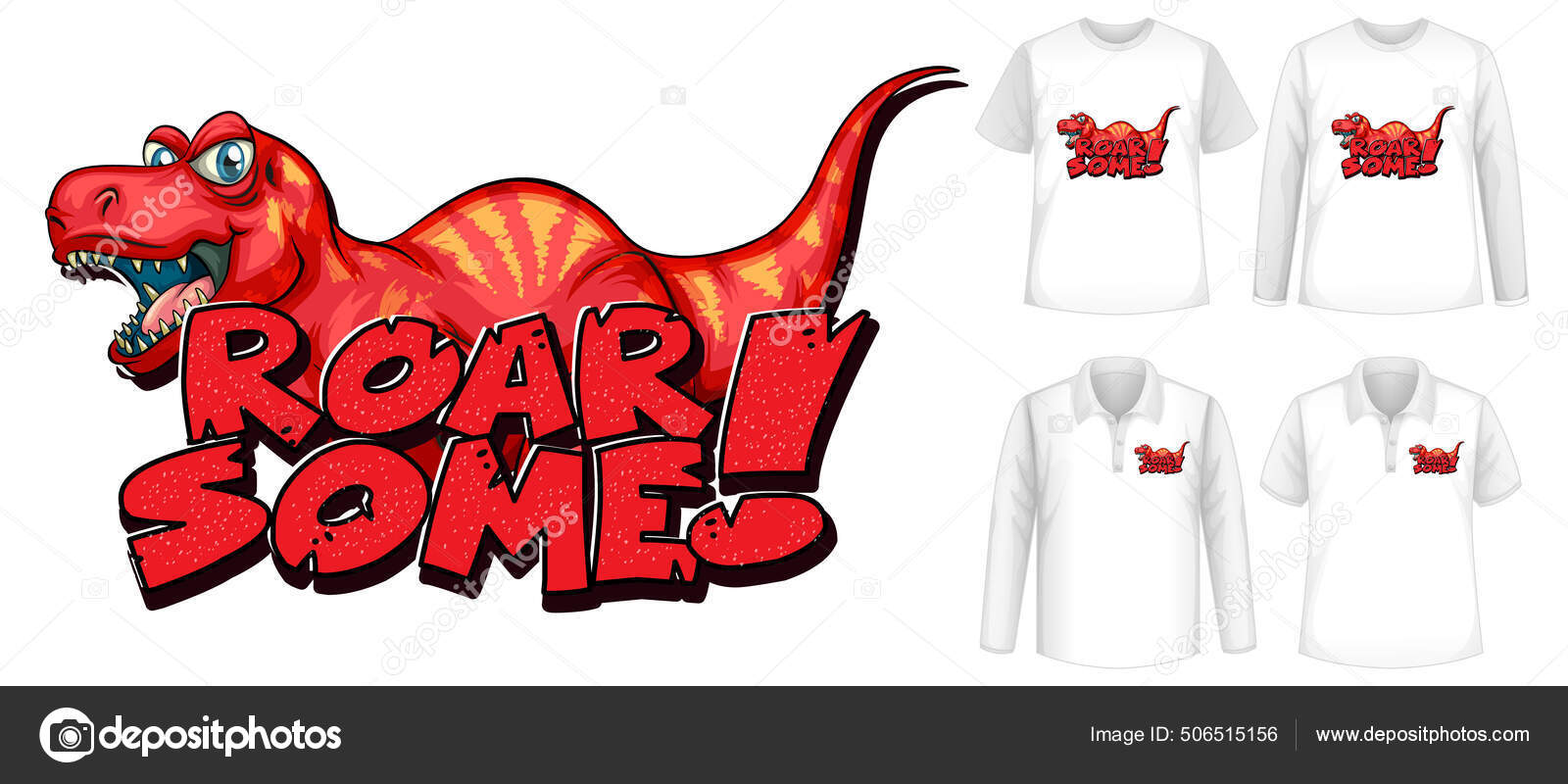 Baixar Vetor De Design De Camiseta De Desenho Animado Do Personagem T-rex