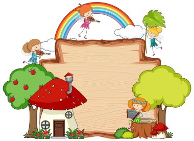 Peri masalı illüstrasyon şablonu