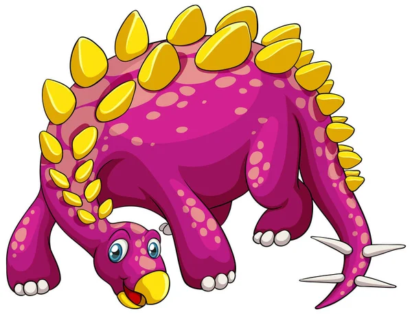 Dinossauro Stegosaurus Desenho Animado Personagem Ilustração —  Vetores de Stock