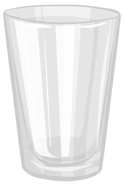 Een Waterglas Geïsoleerd Witte Achtergrond Illustratie — Stockvector