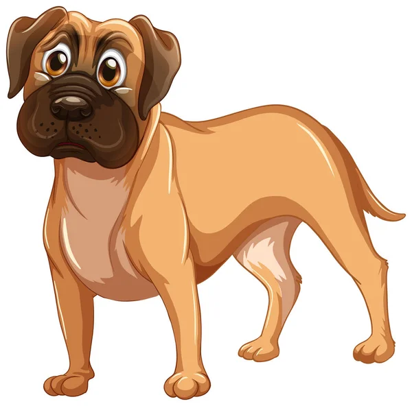 Мультфильм Собакой Белом Фоне — стоковый вектор