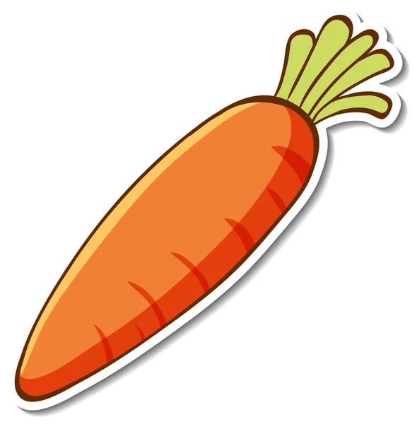 Sticker Design Carrot Isolated Illustration — Stock Vector