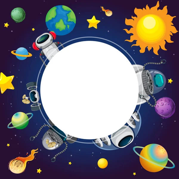 Ein Banner Weltraum Scence Hintergrund Illustration — Stockvektor