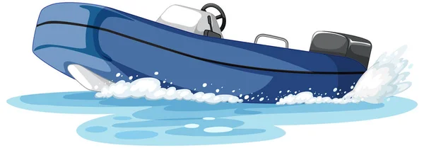 Motorboot Speedboot Het Water Illustratie — Stockvector