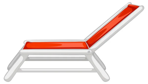 Cadeira Convés Cadeira Praia Isolada Ilustração Fundo Branco —  Vetores de Stock