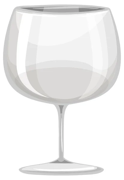 Empty Wine Glass Isolated White Background Illustration — Stock Vector