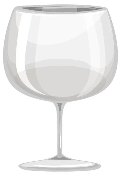 Una Copa Vino Vacía Aislada Sobre Fondo Blanco Ilustración — Vector de stock