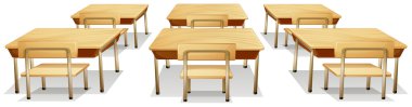 Tables and chairs clipart