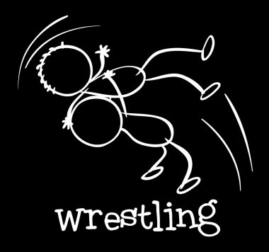 A wrestling sports clipart
