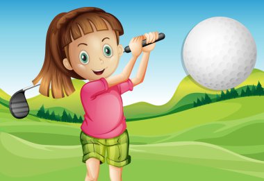Golf oynayan kız