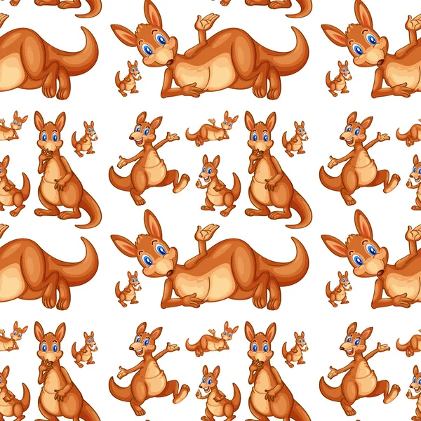 Seamless kangaroo — Stock Vector