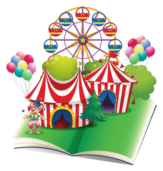 Circus boek — Stockvector