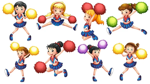 Cheerleaders — Stockvector