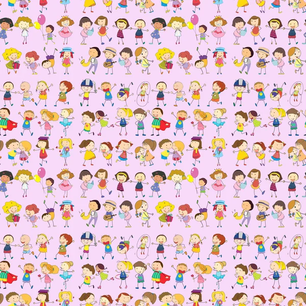 Seamless children movements Royalty Free Stock Vectors