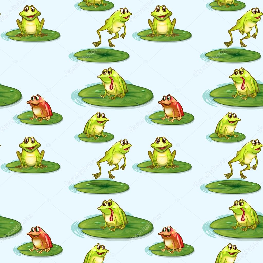 Seamless design of the frogs at the pond