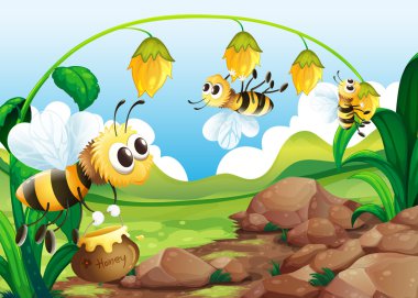 Arı ve çiçekler