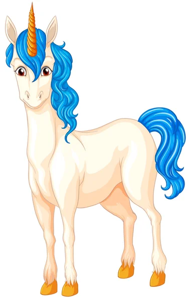 White unicorn — Stock Vector