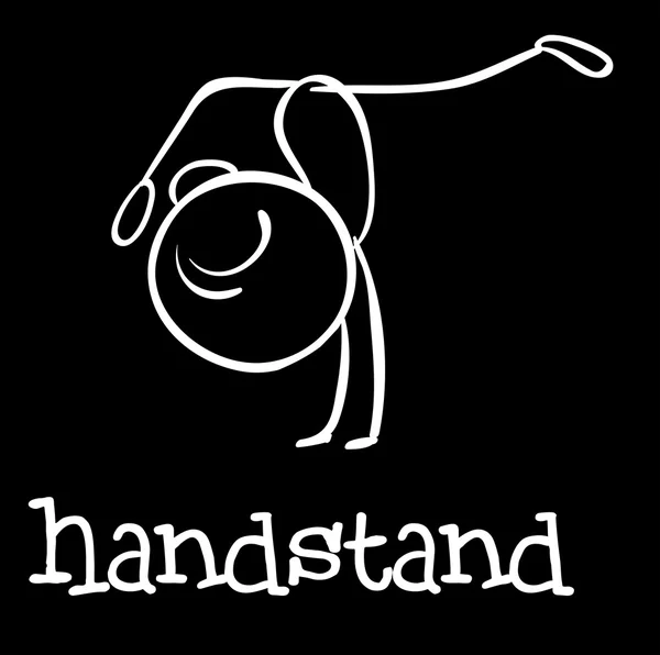 Handstand — Stockvektor
