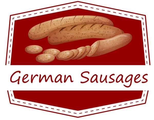 German sausages — Stock Vector