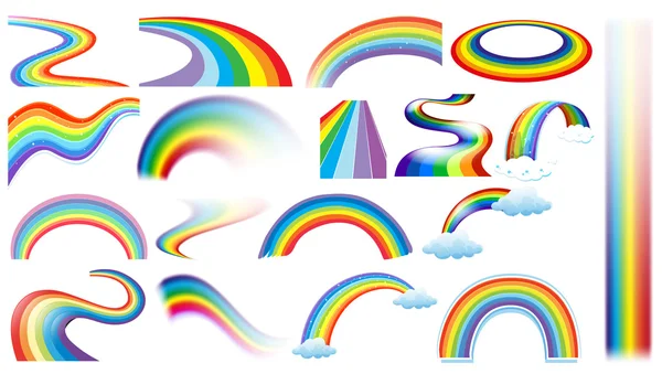 Conjunto de arco-íris — Vetor de Stock