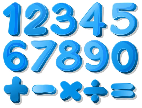 Numéro bleu — Image vectorielle