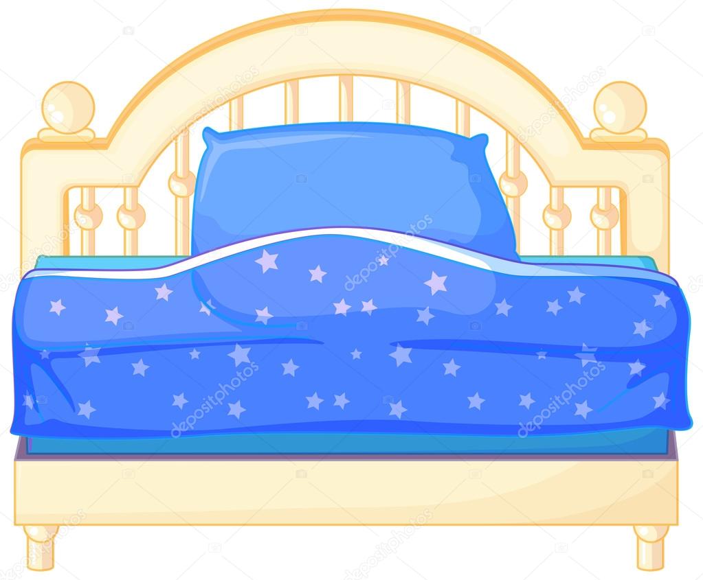 A single bed on a white background