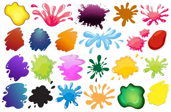 Painting ink splashes — Stock Vector