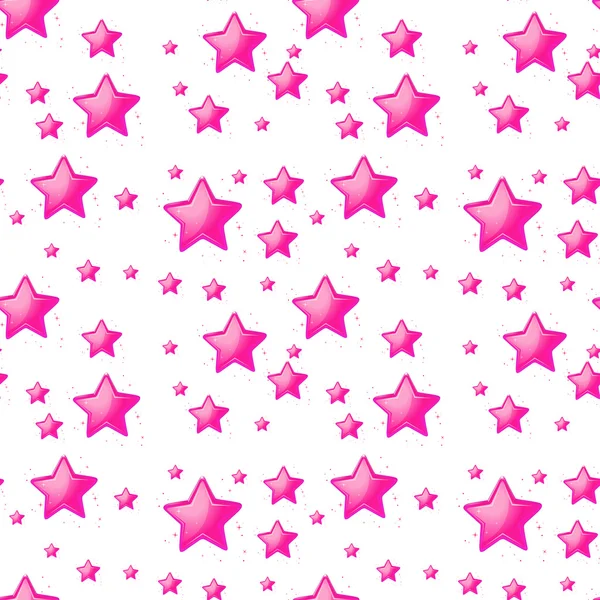 Design sem costura com estrelas rosa — Vetor de Stock