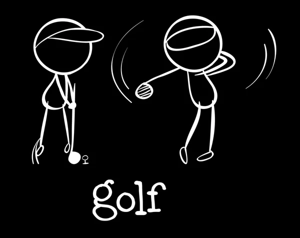 Jugadores de golf — Archivo Imágenes Vectoriales