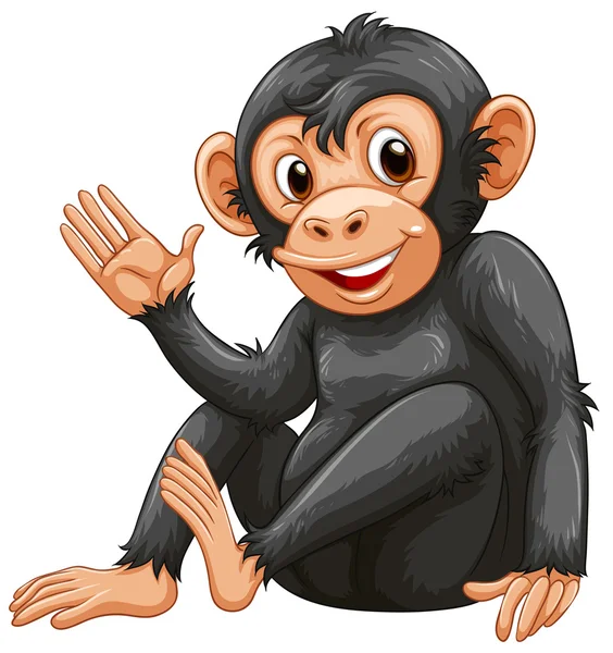 Un chimpancé — Vector de stock