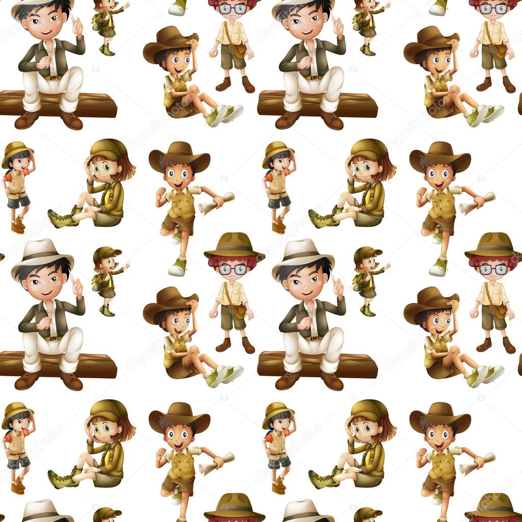 Gente aventurera Vector de stock #52859289 de ©interactimages, image size:1024x1024